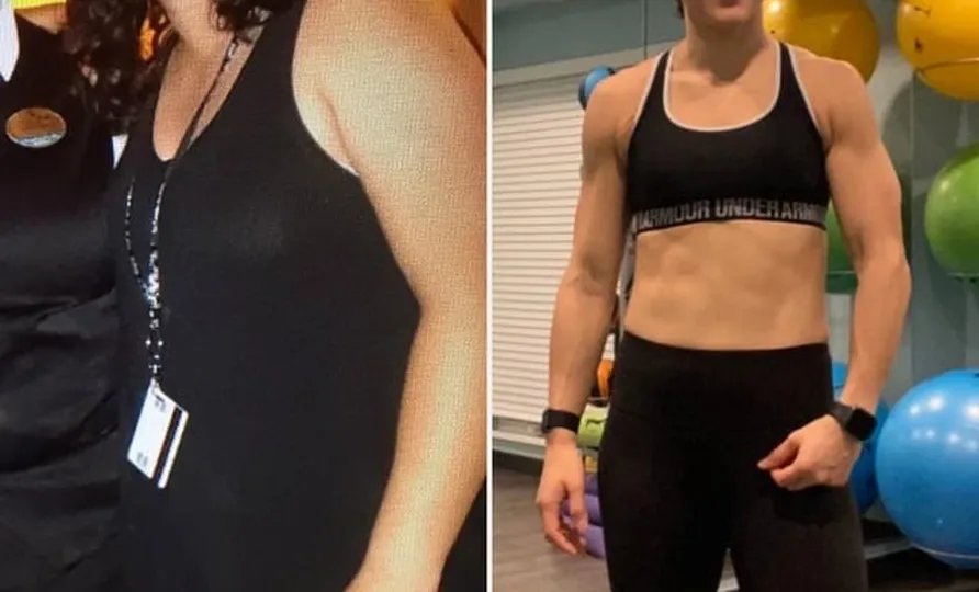 Yoga fitness transformation before after
